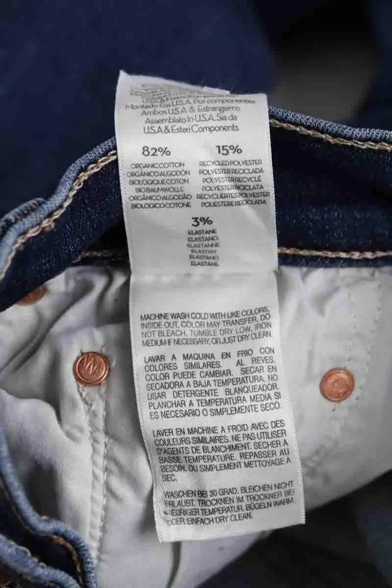 Jean droit Mother Bleu en Coton