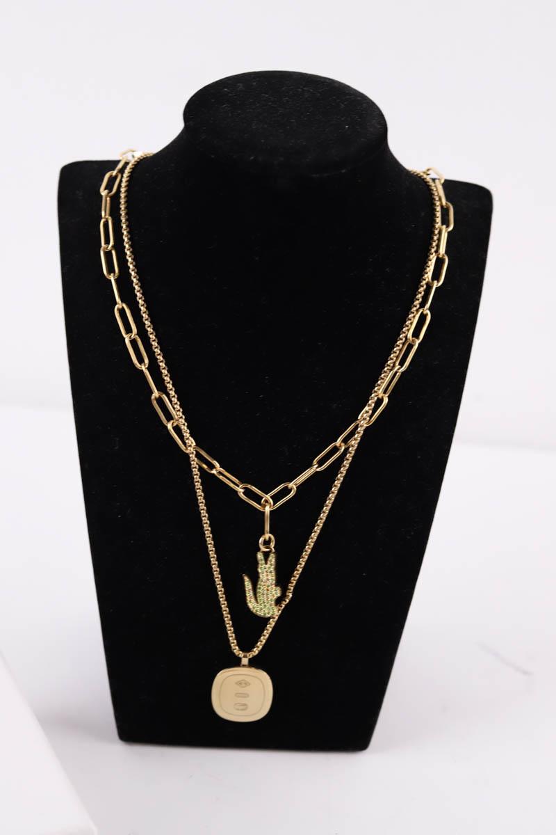 Lot colliers Lacoste  Doré