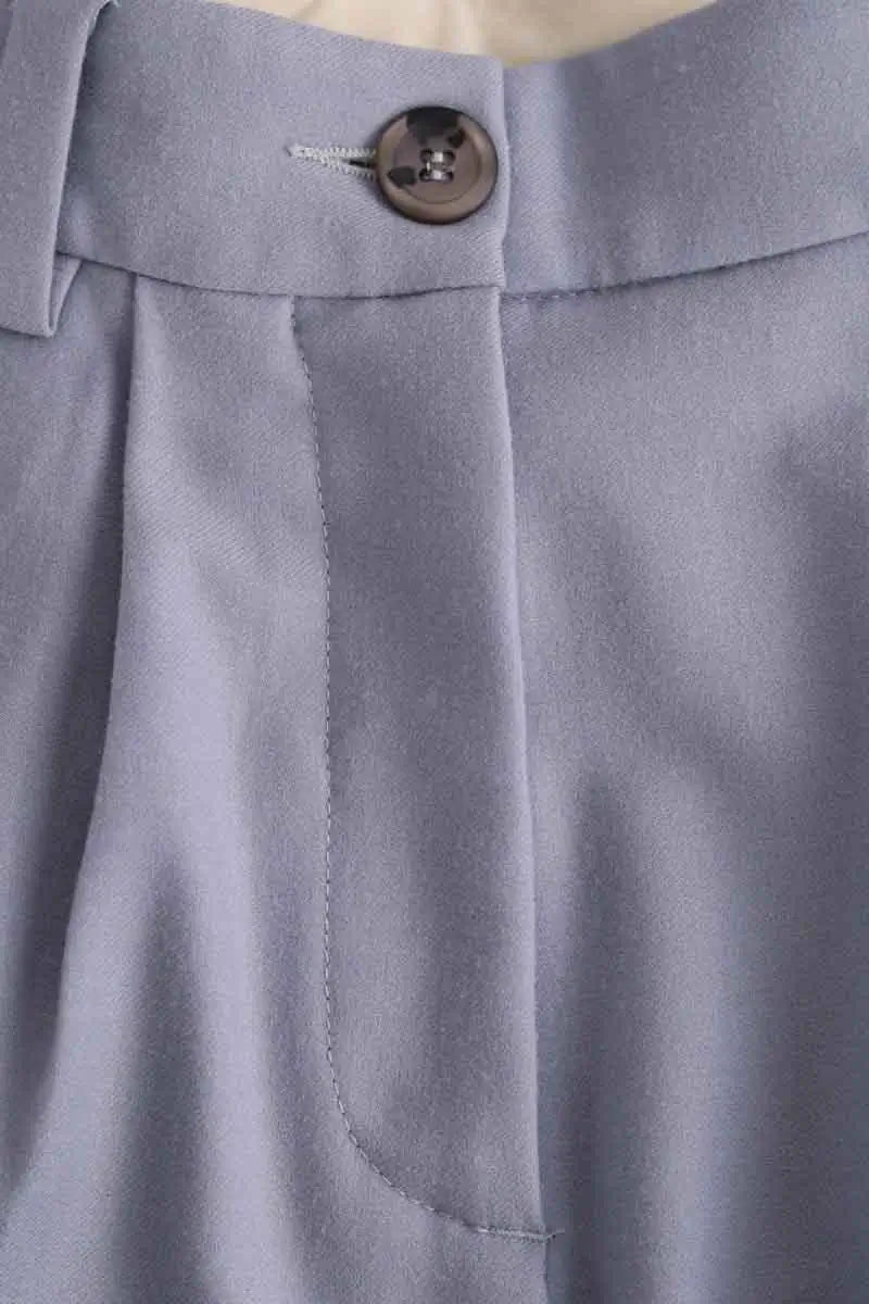 Pantalon large Momoni Gris en Laine