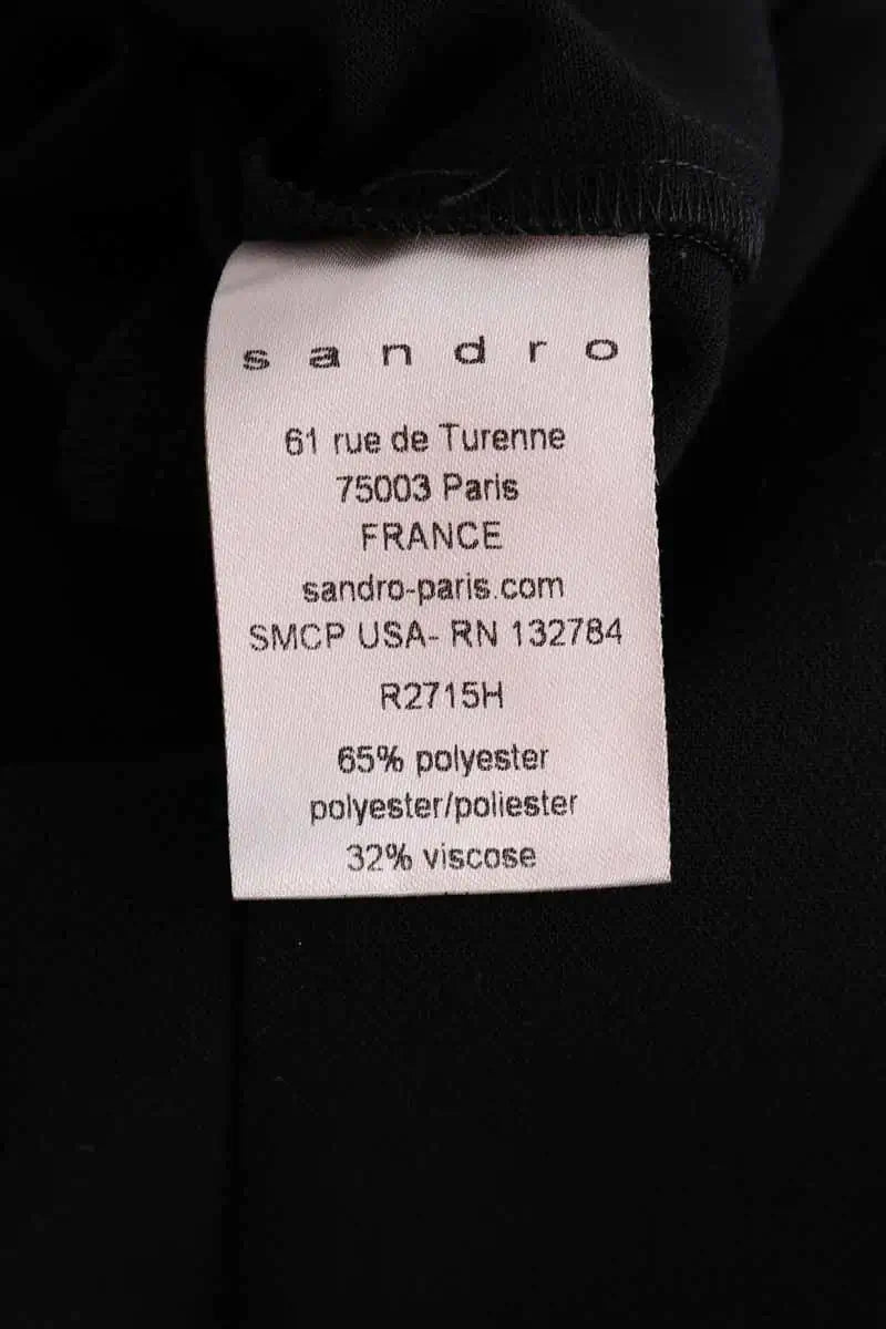 Robe Sandro Noir en Synthétique