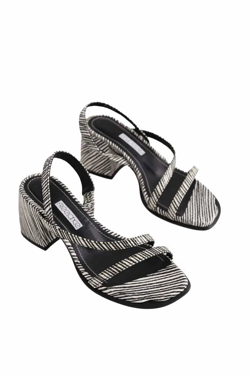 Sandales Free Lance Noir en Cuir