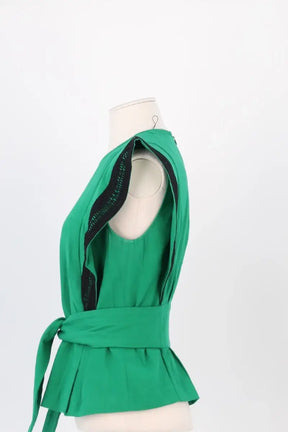 Top sans manche Ba&Sh Vert en Coton