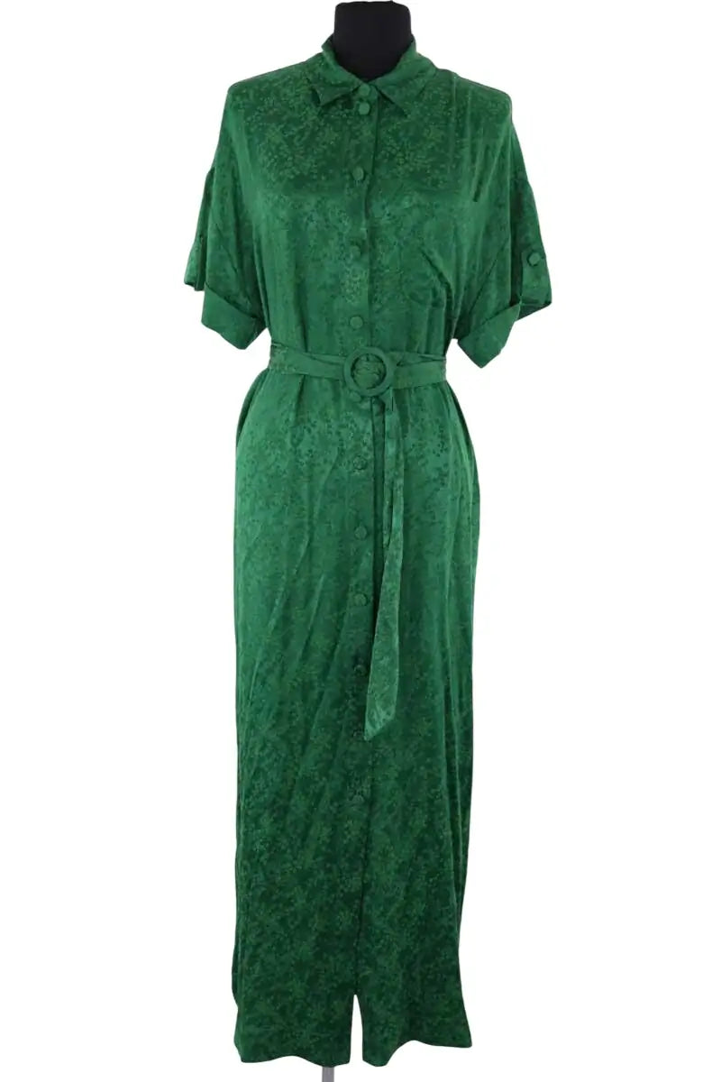 Robe Sézane Vert en Viscose, taille S - Seconde Main