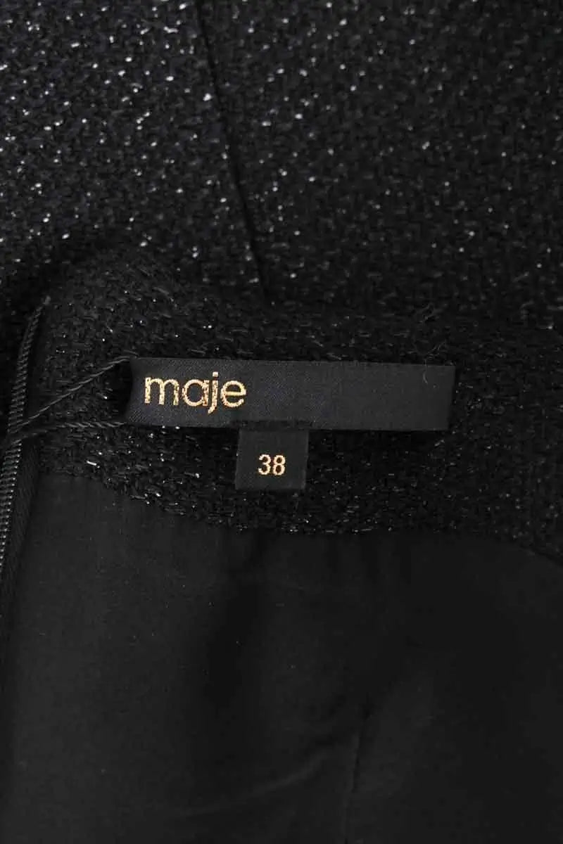 Robe Maje Noir en Synthétique