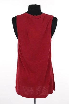 Top sans manche American Vintage Rouge en Coton