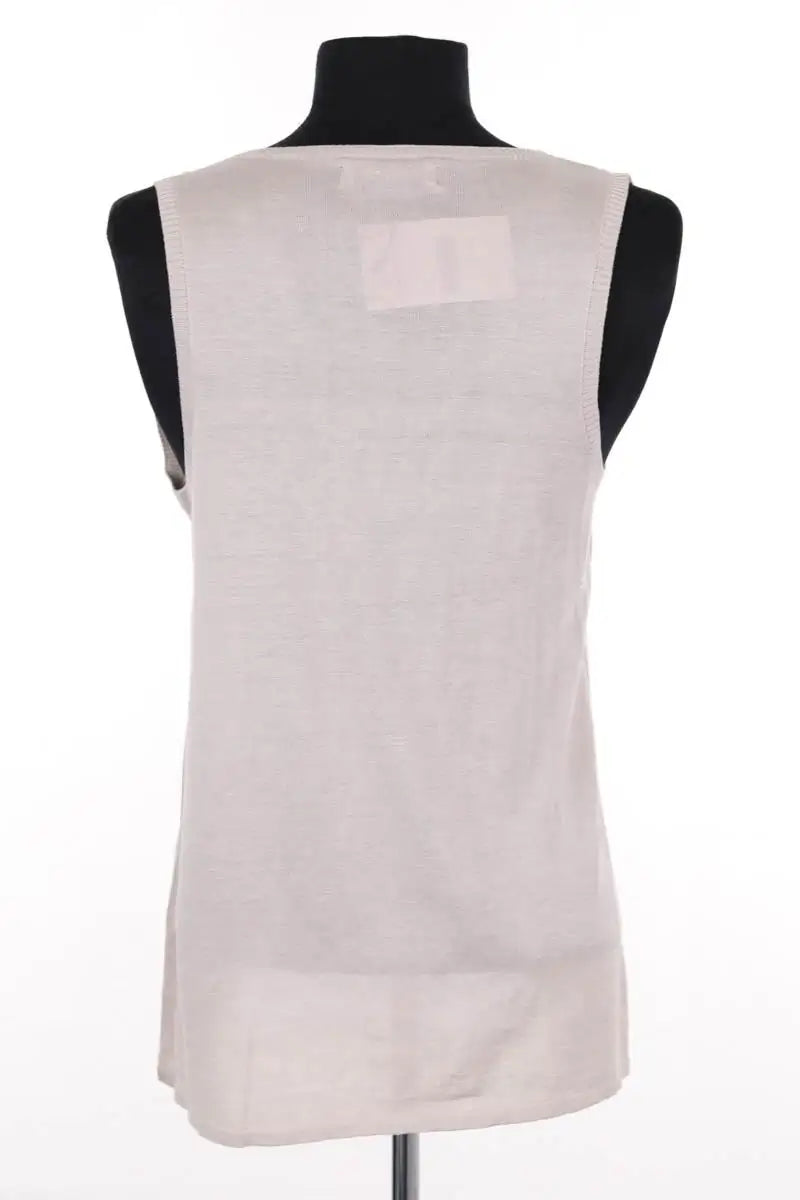 Top sans manche Max & Moi Beige en Soie