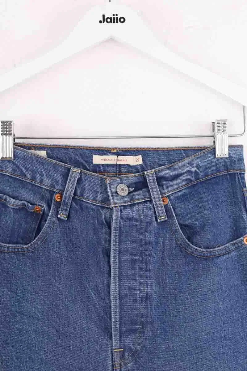 Jean droit Levi's Bleu en Coton