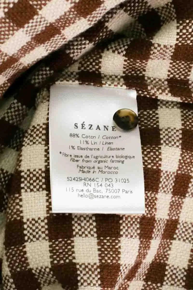 Veste Sézane Marron en Coton
