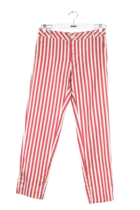 Pantalon droit Chloé Stora Rouge en Synthétique, taille S - Seconde Main