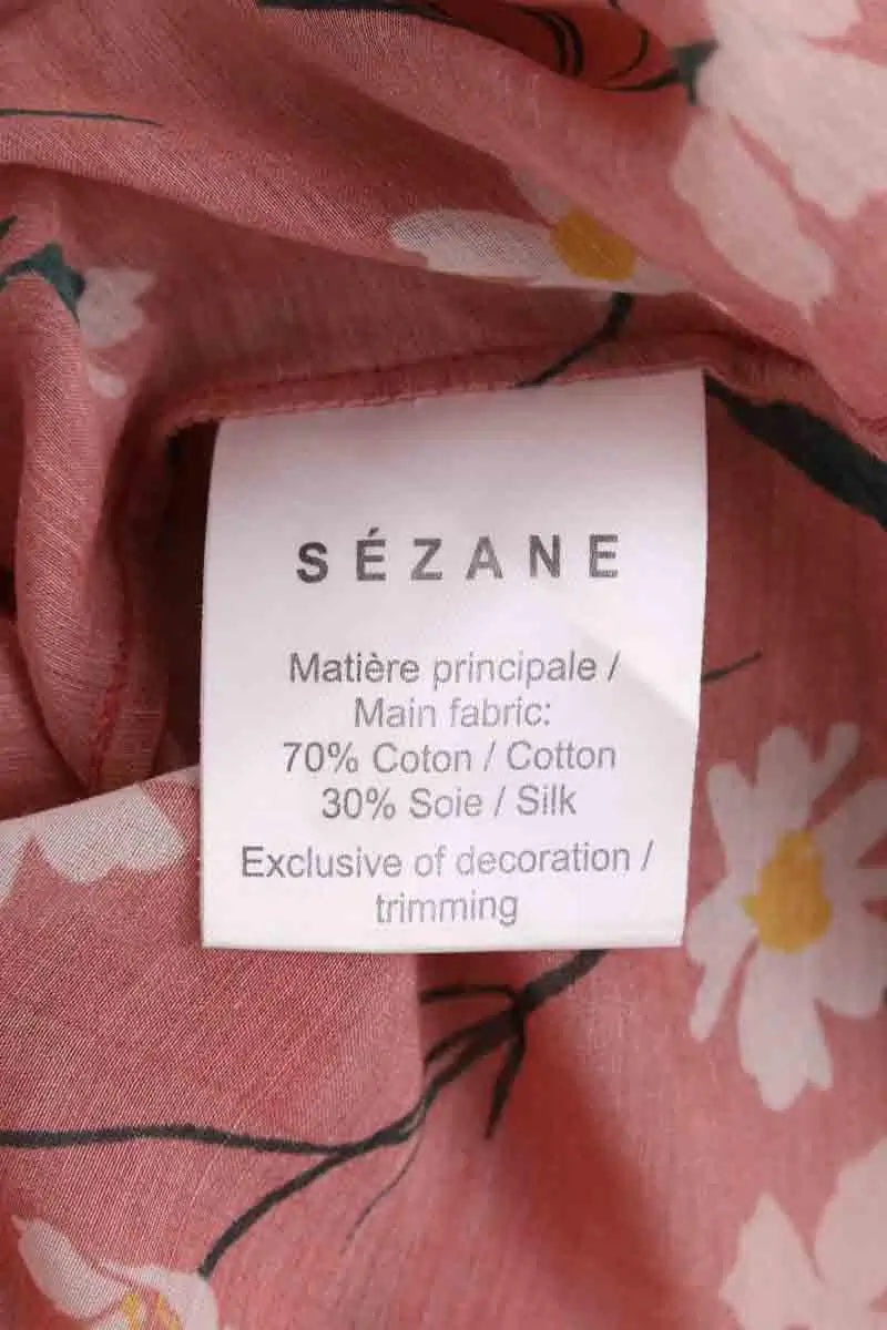 Chemise Sézane Rose en Coton