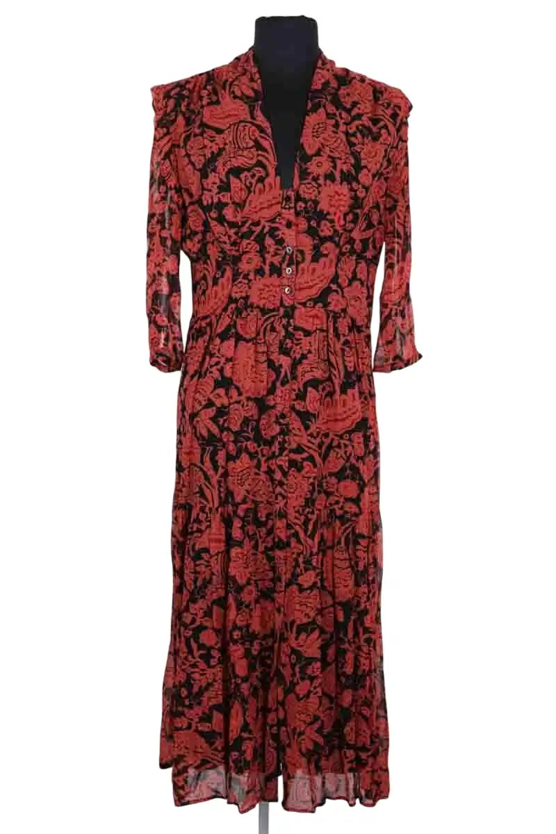 Robe Ba&Sh Rouge en Viscose, taille M - Seconde Main