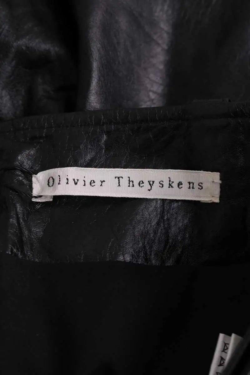 Bermuda Olivier Theyskens Noir en Cuir