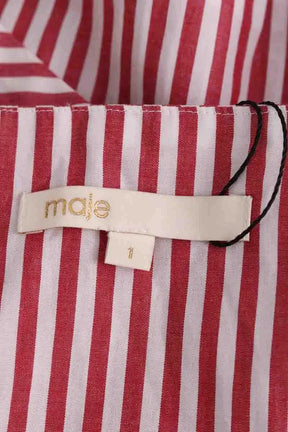 Top sans manche Maje Rouge en Coton