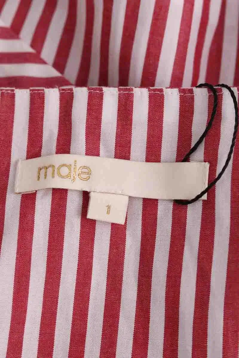 Top sans manche Maje Rouge en Coton