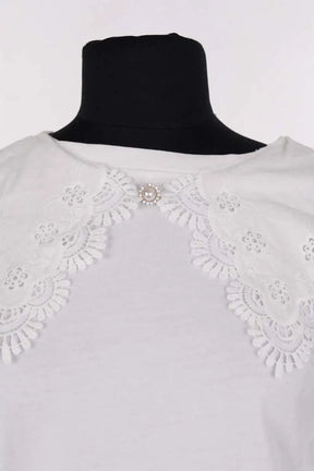 T-shirt Maje Blanc en Coton