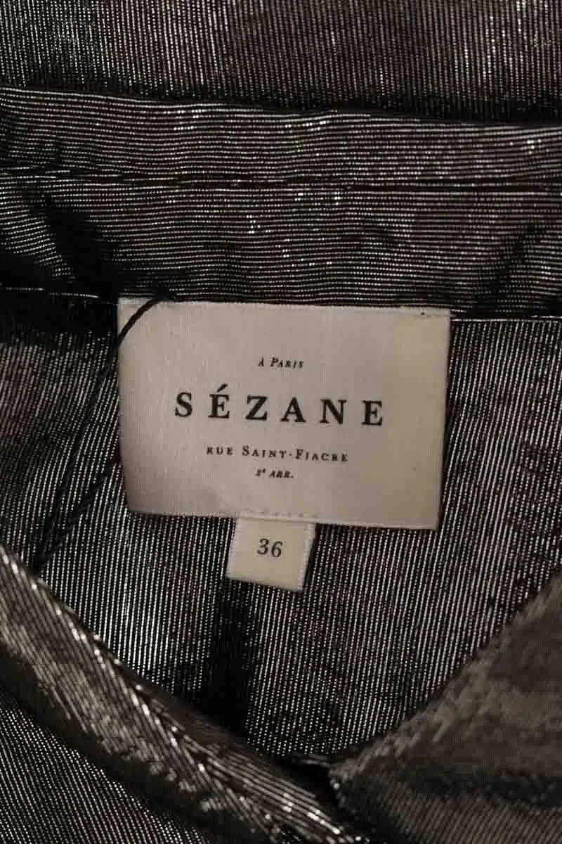 Chemise Sézane Argent en Soie