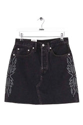 Mini jupe Levi's High rise deconstructed skirt Noir en Coton, taille M - Seconde Main