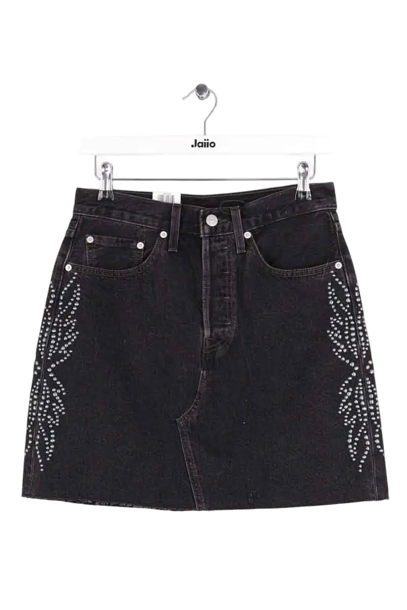Mini jupe Levi's High rise deconstructed skirt Noir en Coton, taille M - Seconde Main