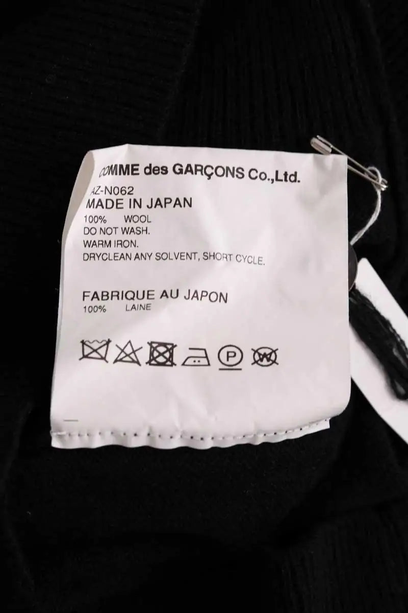 Cardigan Comme Des Garçons Noir en Laine