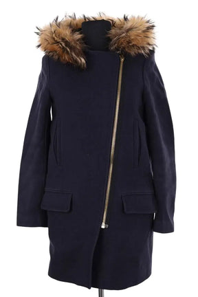 Manteau Sandro Bleu en Laine, taille S - Seconde Main