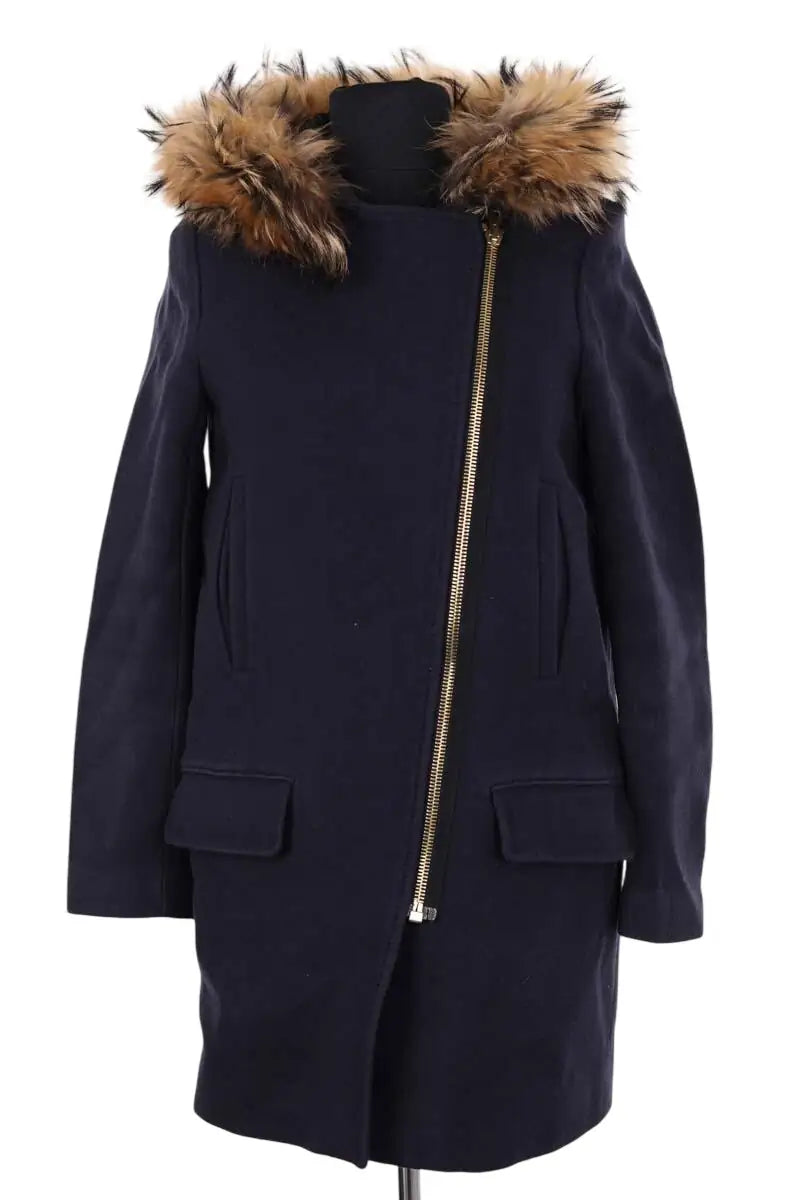 Manteau Sandro Bleu en Laine, taille S - Seconde Main