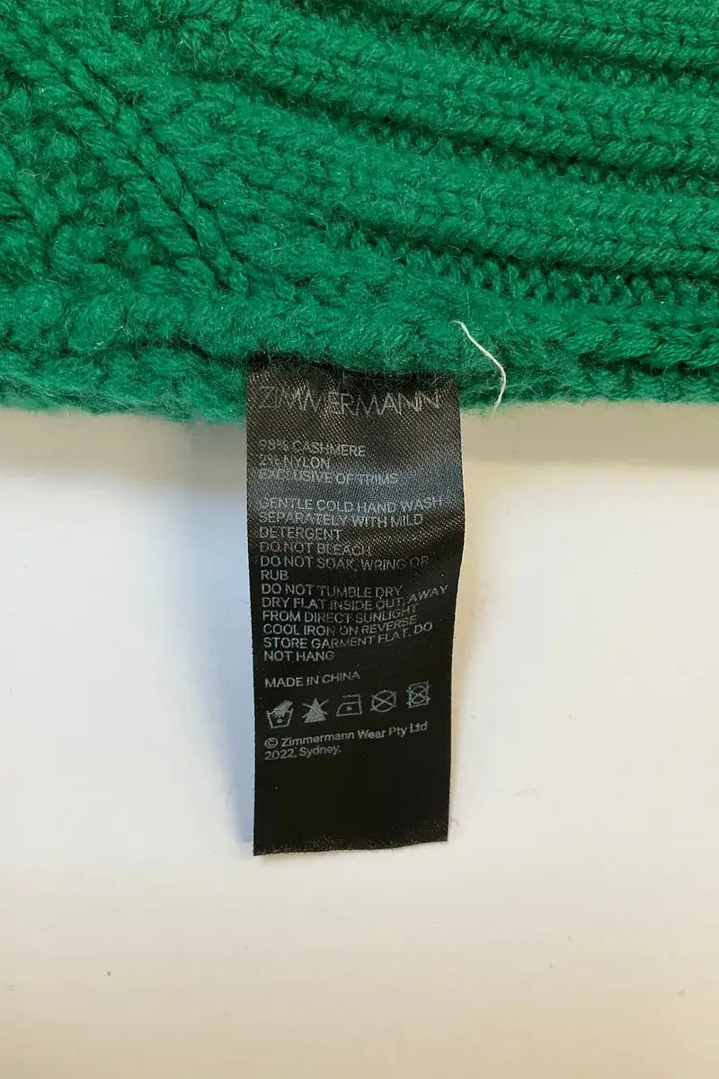 Pull Zimmermann Vert en Cachemire