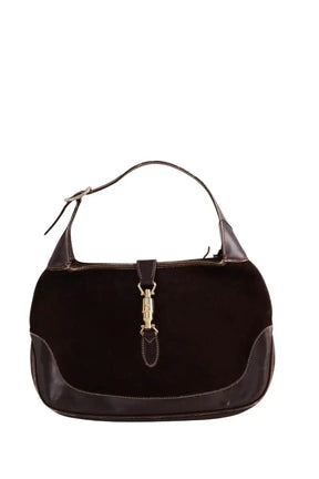 Sac porté épaule Gucci Jackie Marron en Daim - Seconde Main