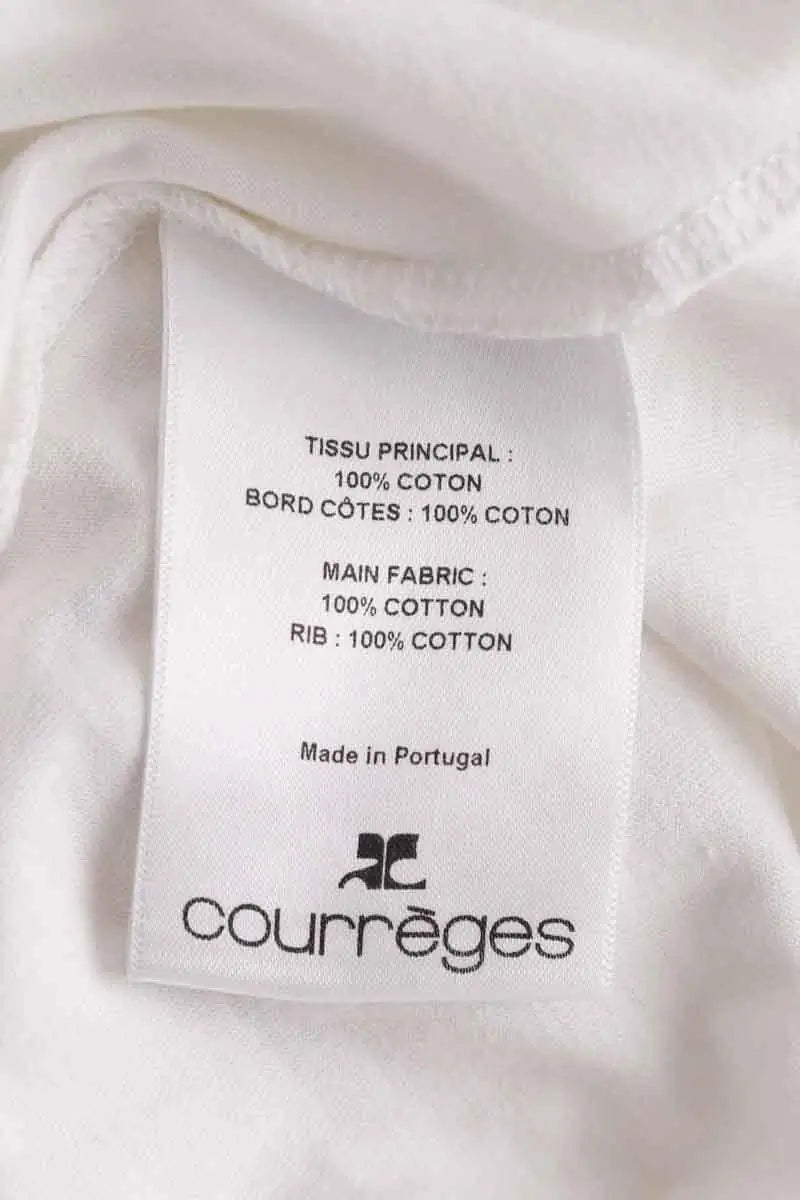 T-shirt Courrèges T-shirt AC Ecru en Coton