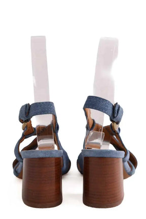 Sandales Sézane Bleu en Daim