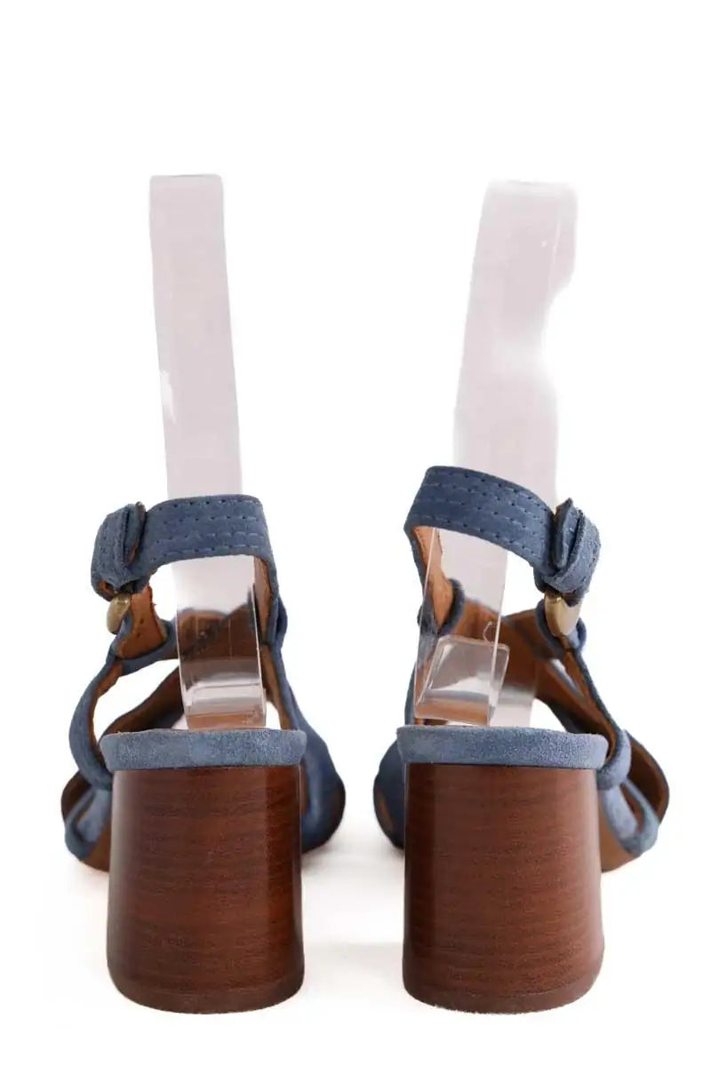 Sandales Sézane Bleu en Daim