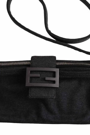 Sac à bandoulière Fendi Baguette Anthracite en Coton