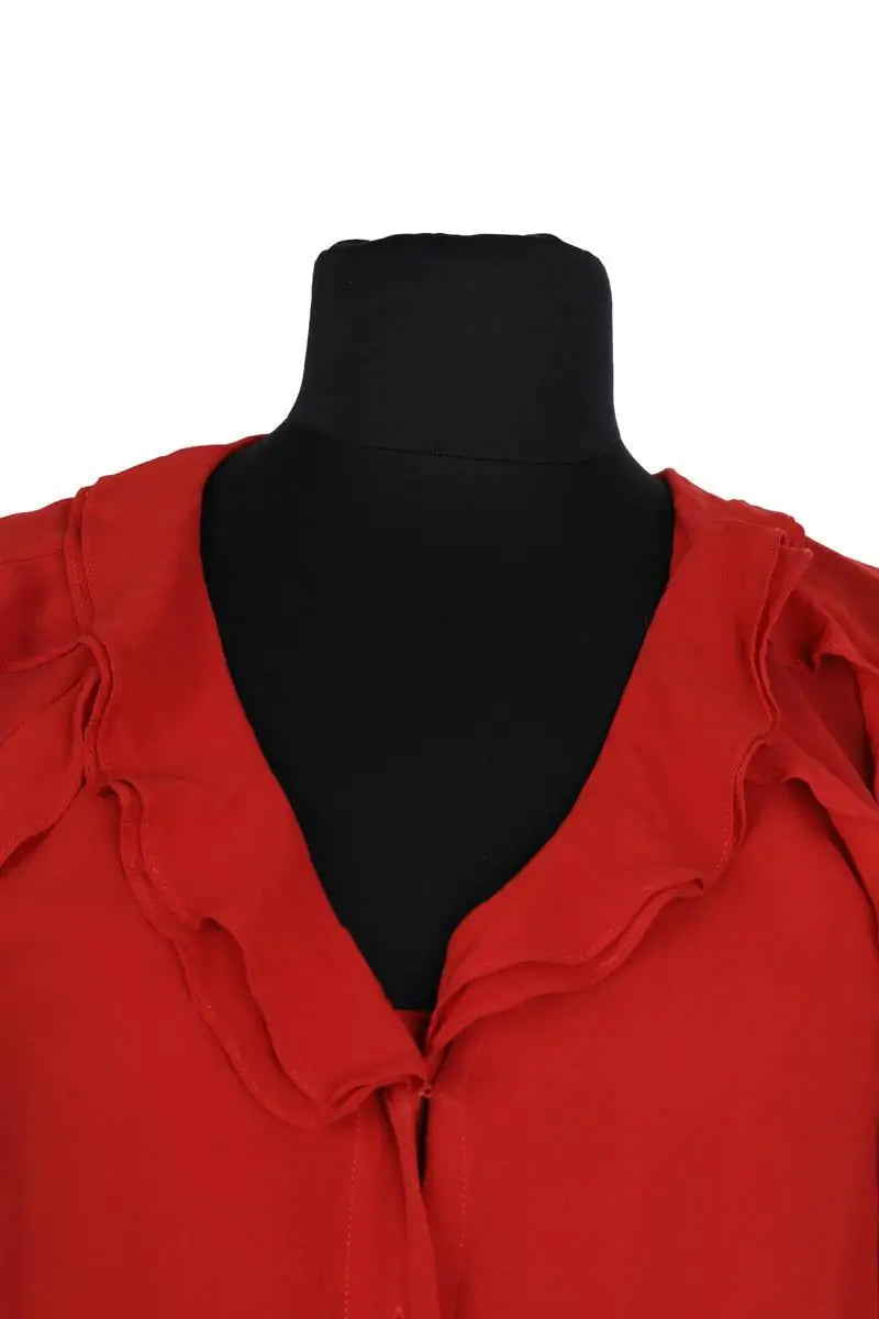 Robe Sézane Rouge en Soie