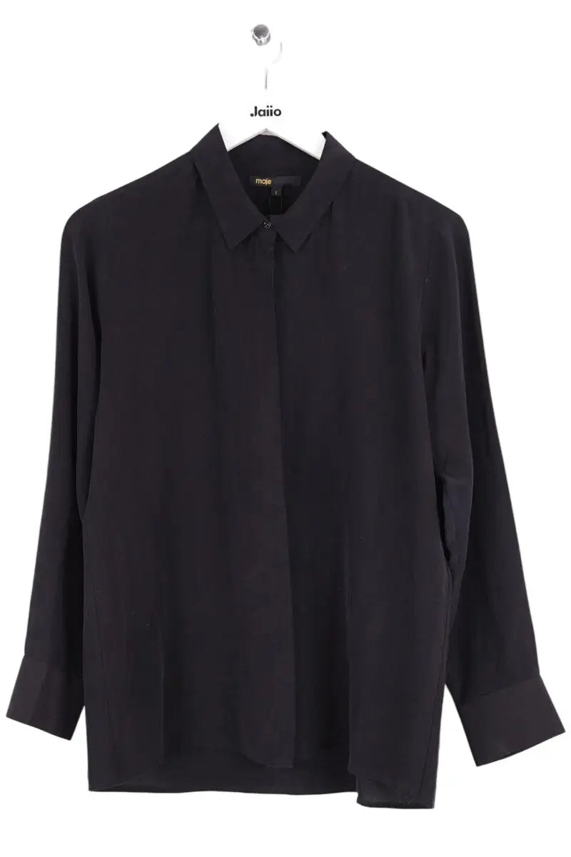 Chemise Maje Noir en Soie, taille S - Seconde Main