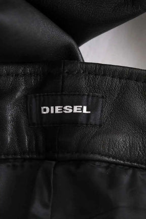 Pantalon Diesel Noir en Cuir