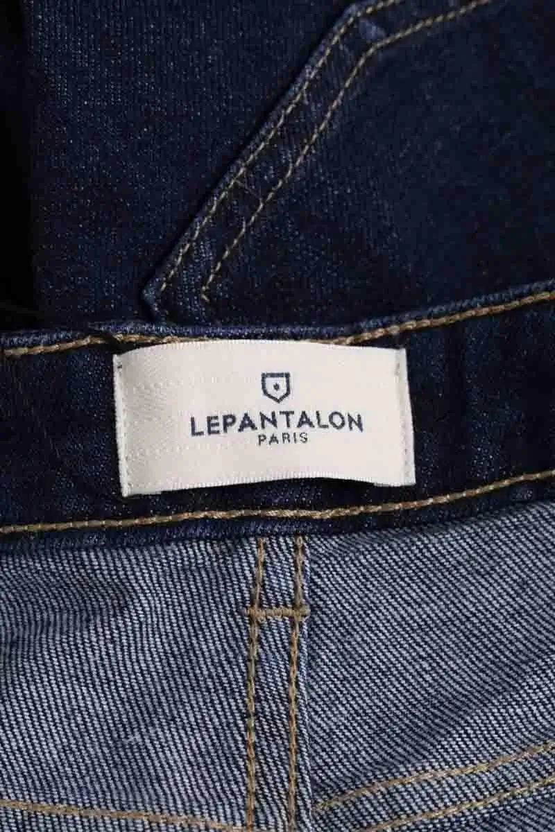 Jean droit Lepantalon Bleu en Coton