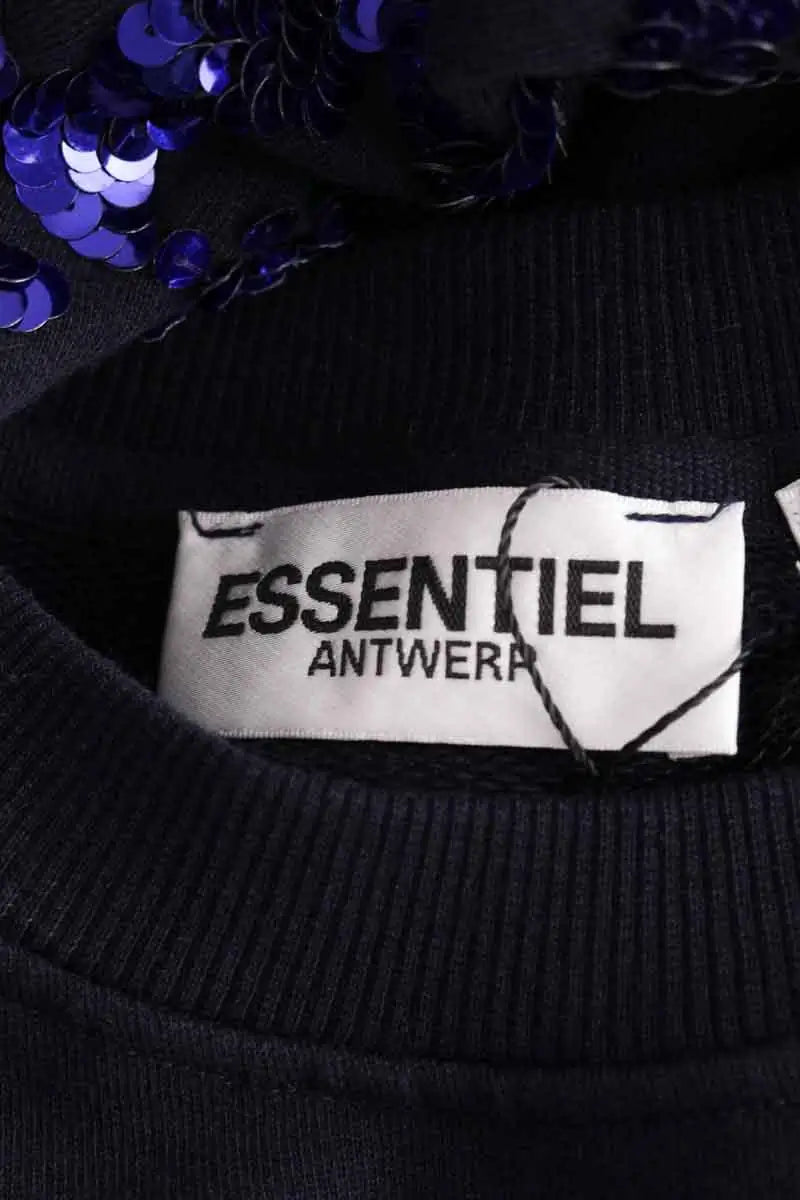 Sweatshirt Essentiel Antwerp Marine en Coton