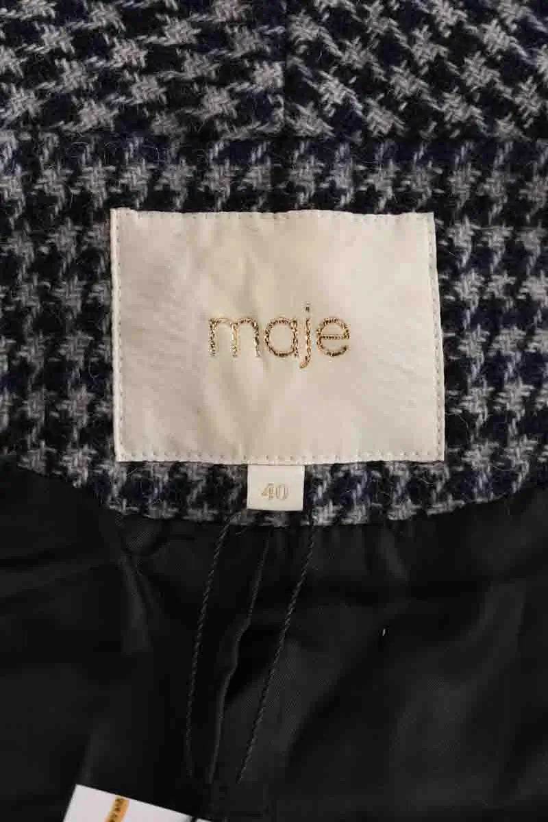 Manteau Maje Marine en Laine