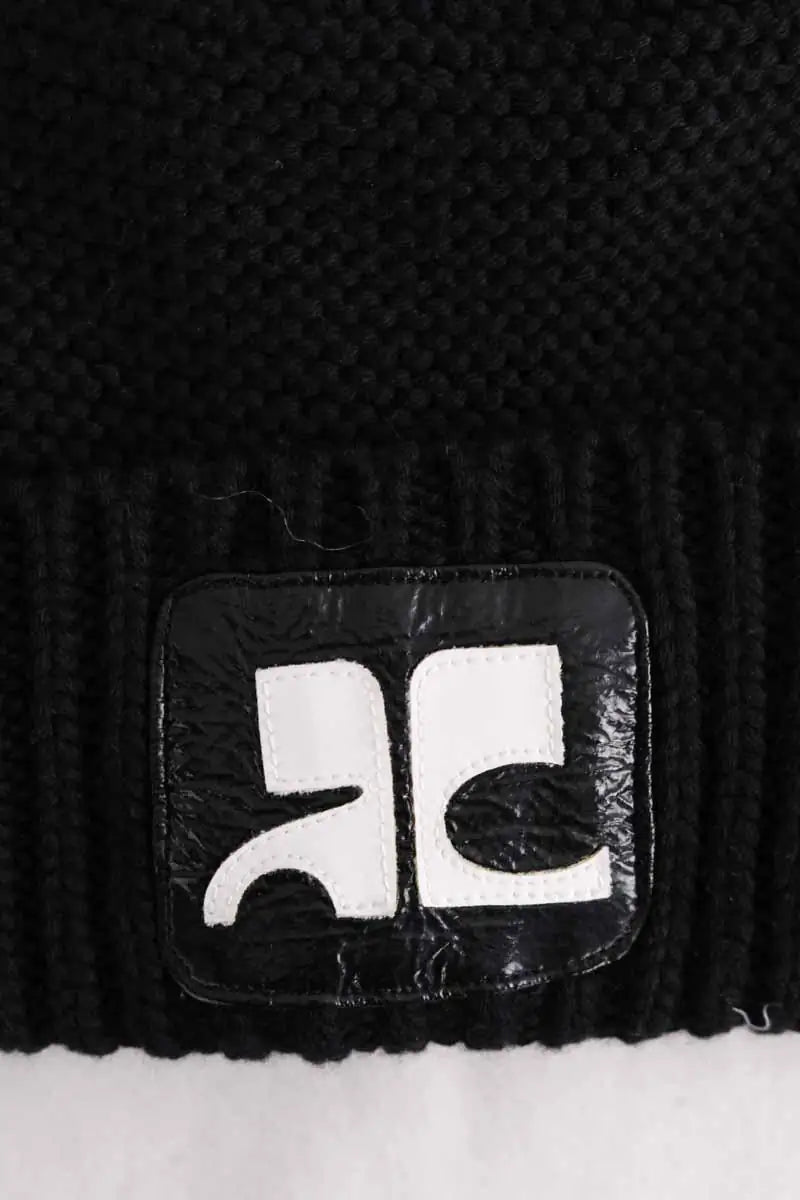 Bonnet Courrèges Noir en Laine
