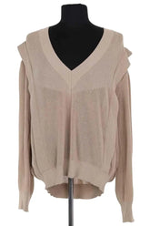 Pull Iro Kanda Beige en Synthétique, taille M - Seconde Main