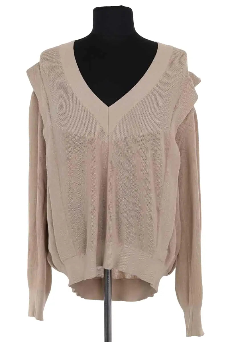 Pull Iro Kanda Beige en Synthétique, taille M - Seconde Main
