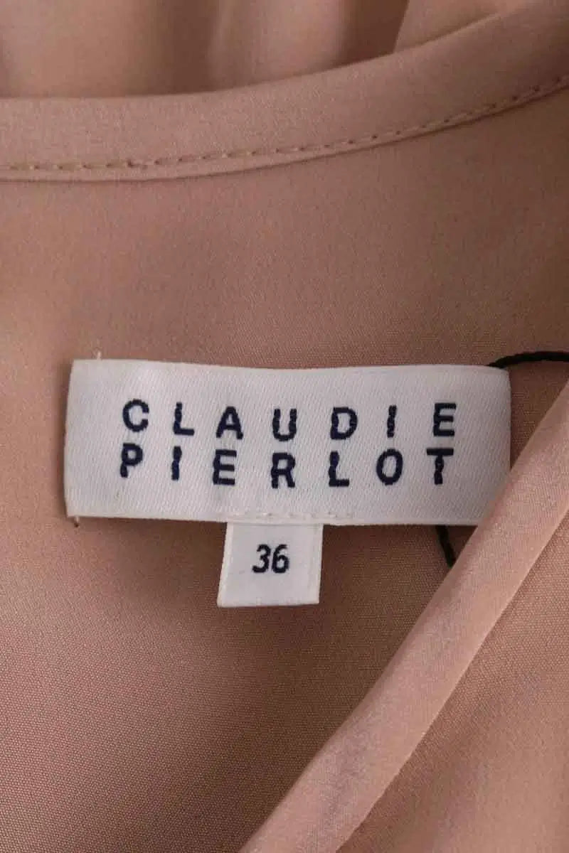 Blouse Claudie Pierlot Beige en Synthétique