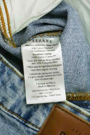 Jean slim Sézane Bleu en Coton - élasthanne