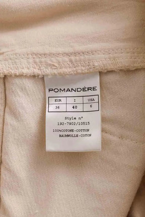Jean large Pomandère Beige en Coton