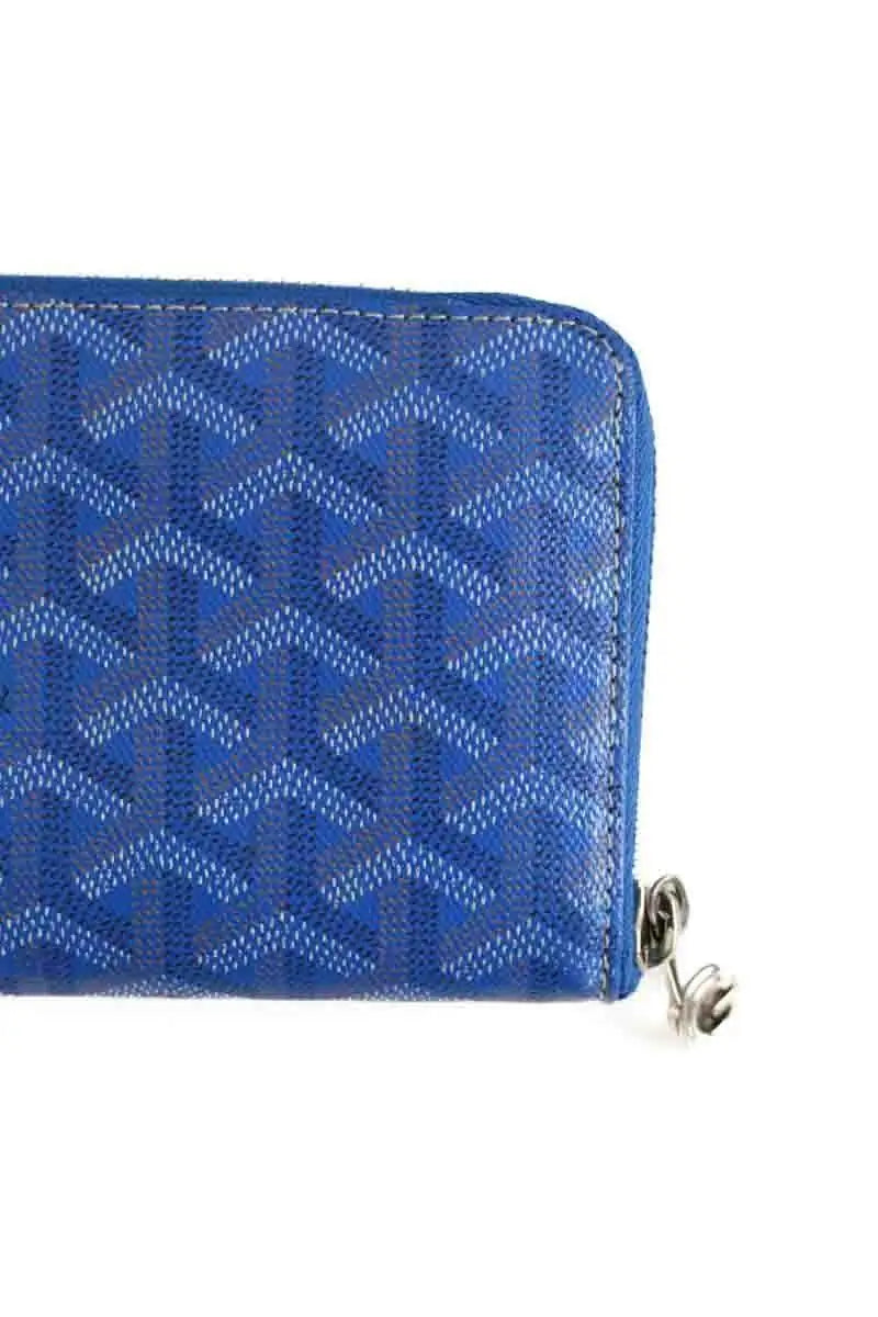 Portefeuille Goyard Bleu en Cuir