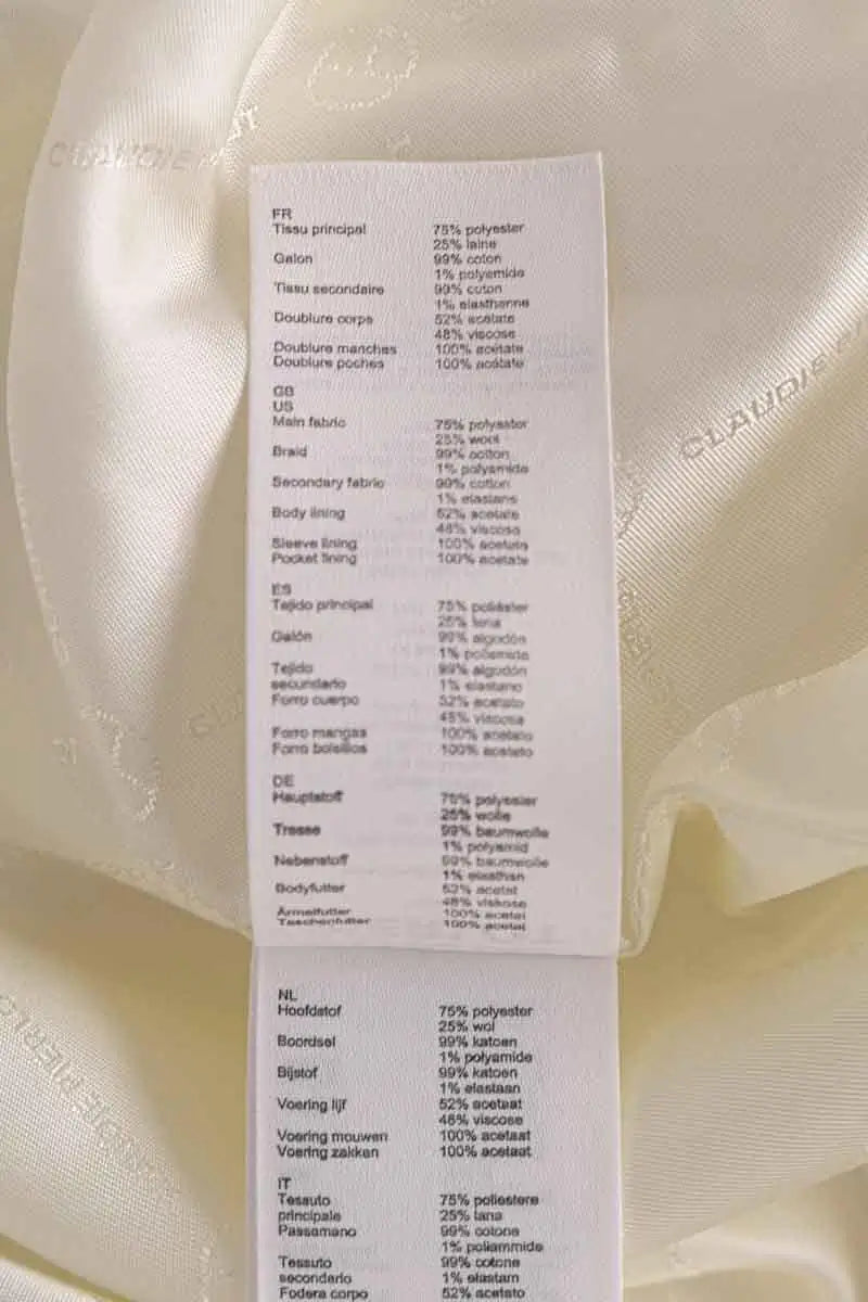 Veste Claudie Pierlot Blanc en Synthétique