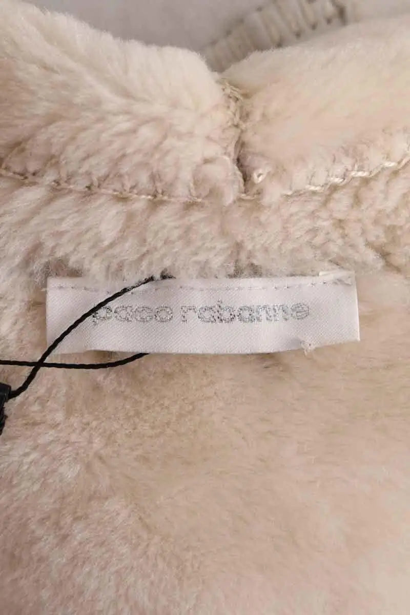 Manteau Paco Rabanne Beige en Cuir