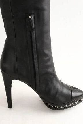 Bottes Chanel Noir en Cuir