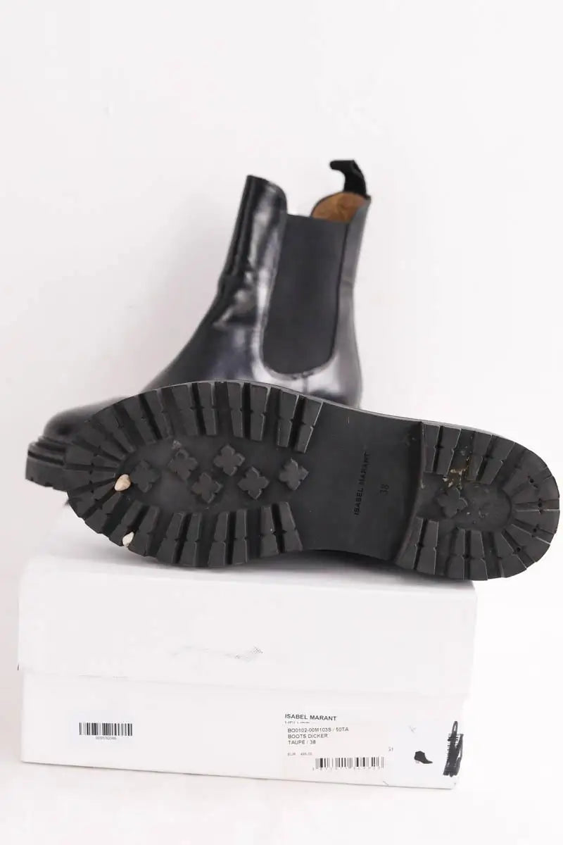 Bottes de motard Isabel Marant Noir en Cuir