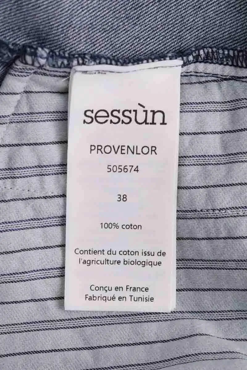 Pantalon Sessun Bleu en Coton