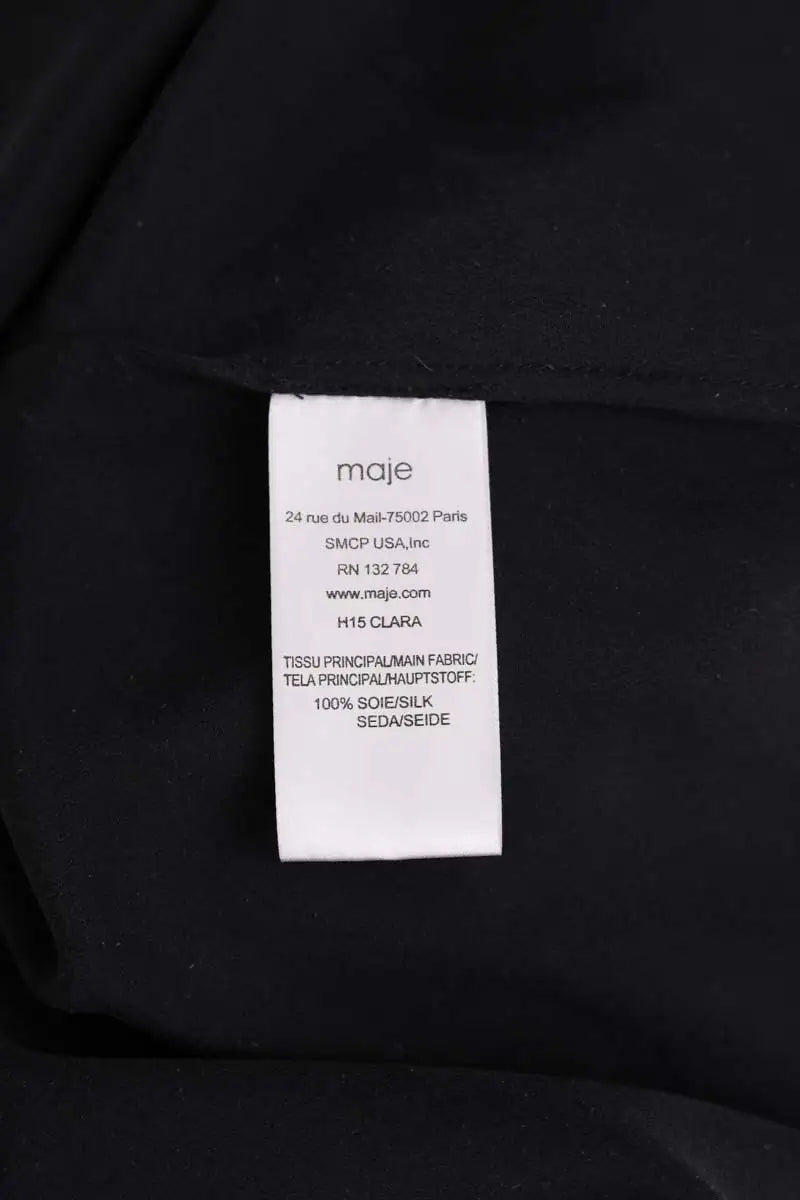 Chemise Maje Noir en Soie